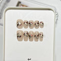 Press-On Nail Set Pre-Applied Adhesive Reusable Heart Accent