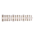 Press-On Nail Set Pre-Bonded Lavender Gold Accents