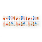 Press-On Nail Set Pre-Glued Artistic Designs