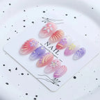 Press-On Nail Set Pre-Glued Floral Designs