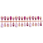 Press-On Nail Set Pre-Glued Floral Designs Long-Lasting