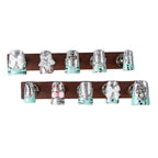 Press-On Nail Set Pre-Glued Glitzy Silver Accents Ergonomic Fit