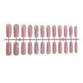 Press-On Nail Set Pre-Shaped Self-Adhesive Shimmering Floral & Glitter