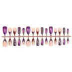 Press-On Nail Set Purple & Nude 30 Pieces