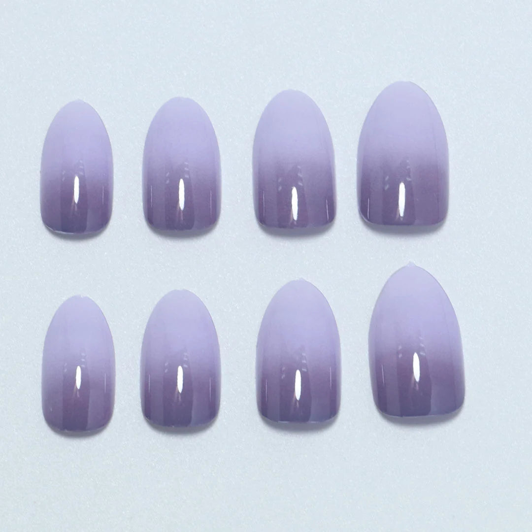 Press-On Nail Set Purple Ombre 24-Piece Salon-Quality