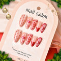 Press-On Nail Set Quick-Apply Heart & Swirl