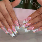 Press-On Nail Set Red Gloss Art Designs
