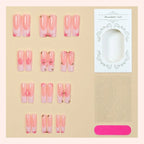Press-On Nail Set Red Gloss Art Designs