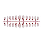 Press-On Nail Set Red Gradient Glitter Kit & Glue
