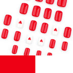 Press-On Nail Set Red Heart Accent Easy Application