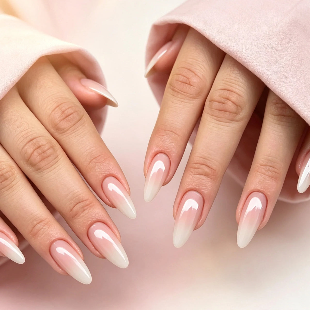 Press-On Nail Set Red Ombre Gradient Set of 24