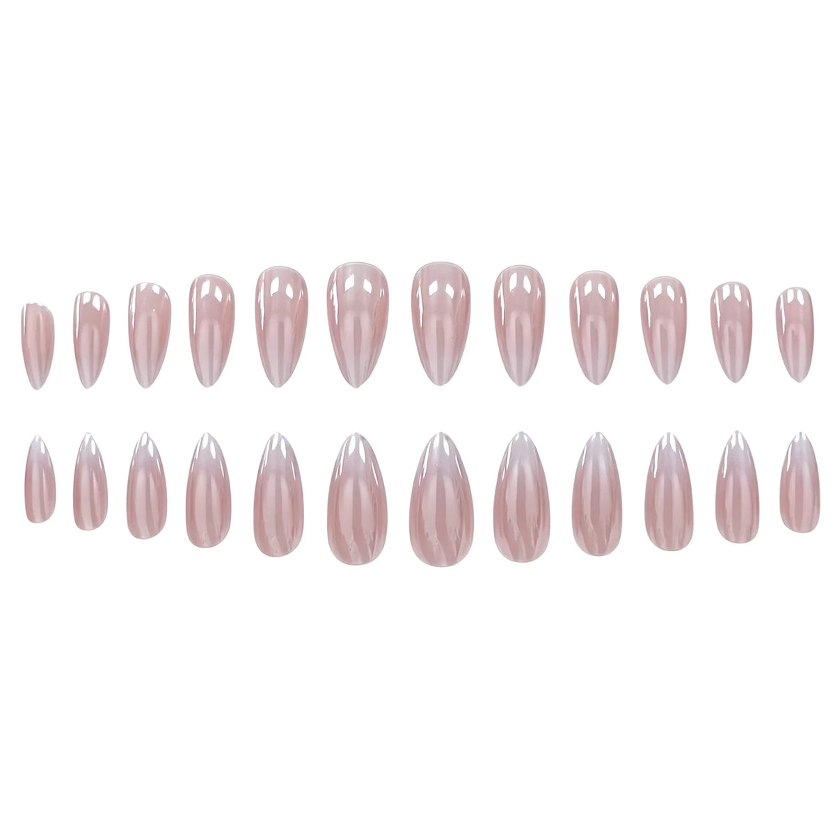 Press-On Nail Set Red Ombre Gradient Set of 24