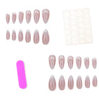 Press-On Nail Set Red Ombre Gradient Set of 24