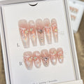 Press-On Nail Set Resin Glue-Free Bows & Sparkle