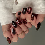 Press-On Nail Set Reusable Adhesive Included