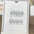 Press-On Nail Set Reusable Adhesive Tabs Star & Bow