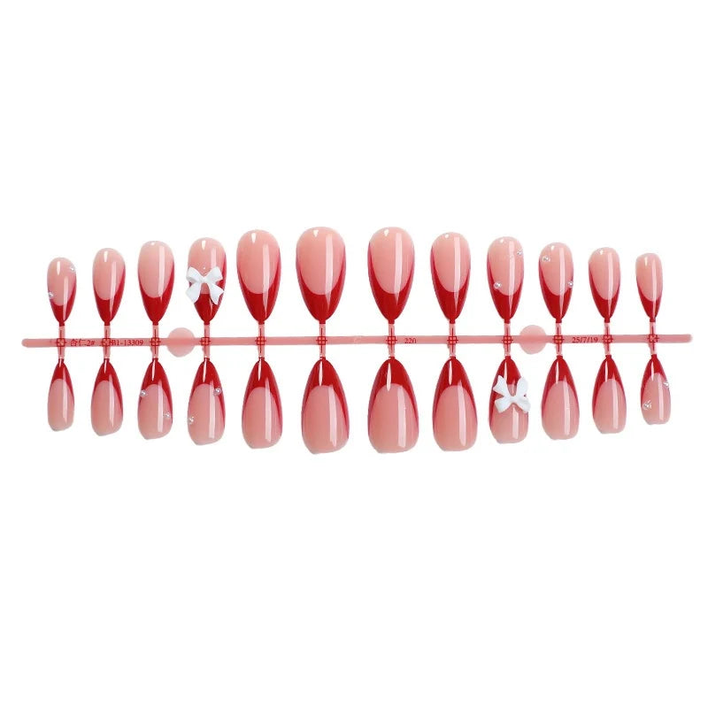 Press-On Nail Set Reusable Embellished Quick Application