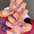 Press-On Nail Set Reusable Floral & Abstract
