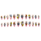 Press-On Nail Set Reusable Floral & Abstract