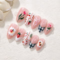 Press-On Nail Set Reusable Floral Designs
