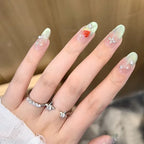 Press-On Nail Set Reusable Fruit & Gemstone Tool-Free