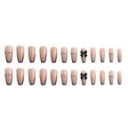 Press-On Nail Set Reusable Pastel Shades & Rhinestones