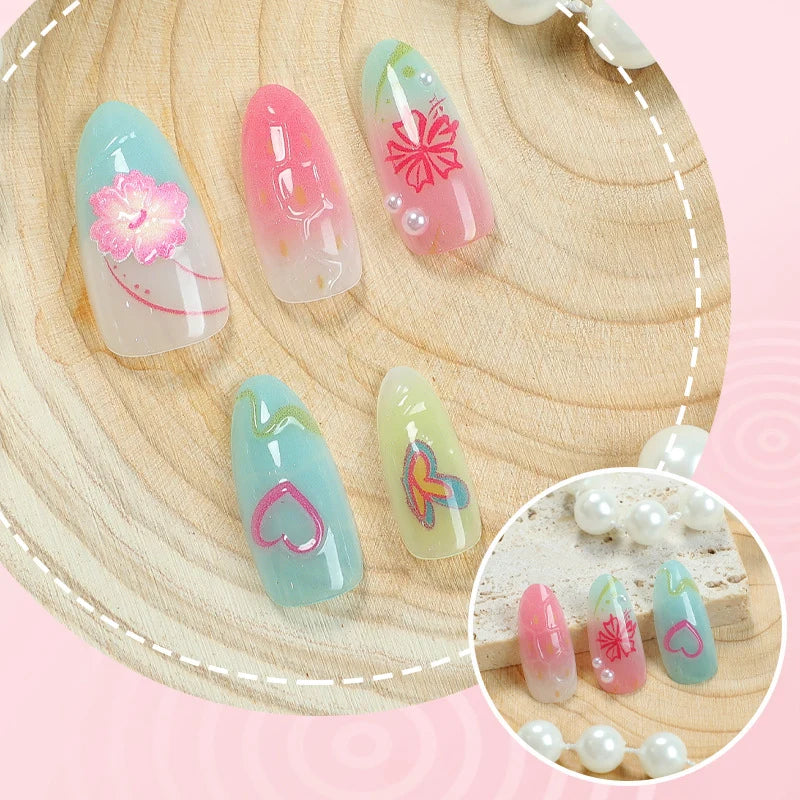 Press-On Nail Set Reusable Salon-Quality Custom Fit