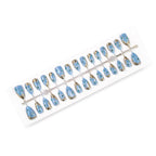 Press-On Nail Set Reusable Shimmer Designs & Strong Adhesive