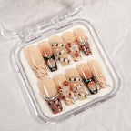 Press-On Nail Set Rhinestone Accent & Self-Adhesive