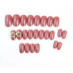 Press-On Nail Set Rhinestone-Accented Multiple Sizes & Easy Application