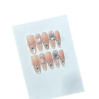 Press-On Nail Set Rhinestone Accents Peel-And-Press