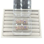 Press-On Nail Set Rhinestone Accents Reusable & Comfortable Fit