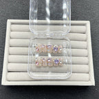 Press-On Nail Set Rhinestone Accents Reusable & Comfortable Fit
