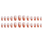 Press-On Nail Set Rhinestone & Bow Accents