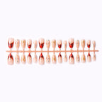 Press-On Nail Set Rhinestone & Bow Salon-Quality