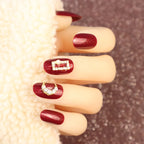 Press-On Nail Set Rhinestone Embellished Instant Application