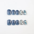 Press-On Nail Set Rhinestone Embellished Quick & Reusable