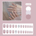 Press-On Nail Set Rhinestone Embellished Reusable Multi-Size