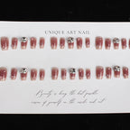 Press-On Nail Set Rhinestone Embellishments 30 Pieces