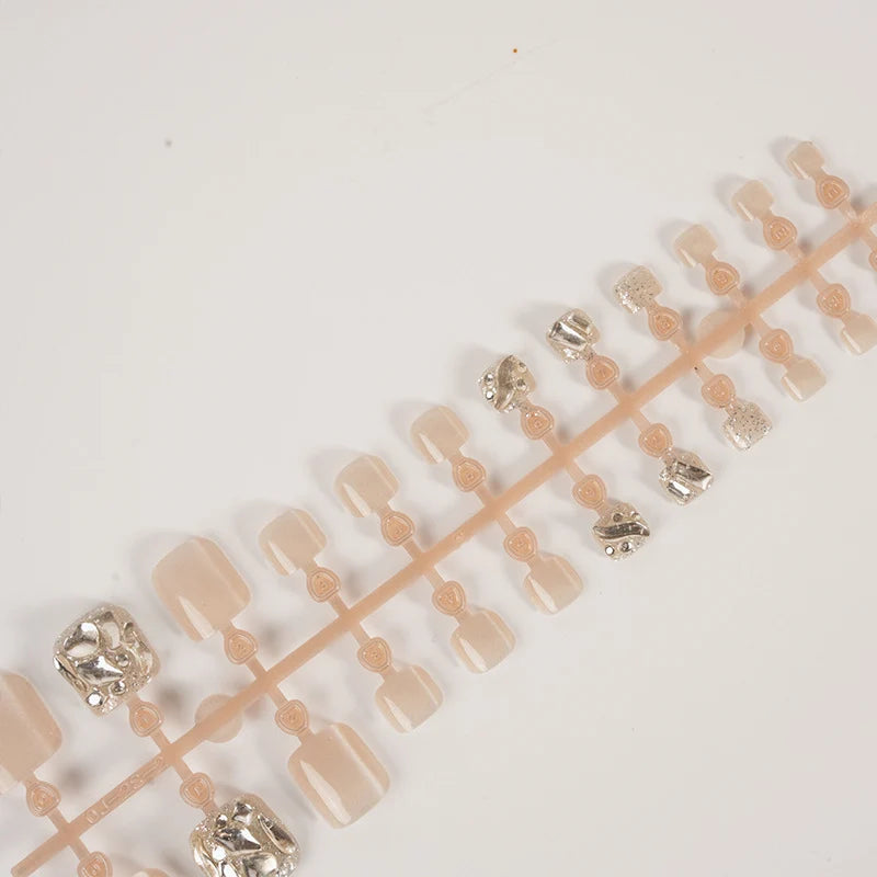 Press-On Nail Set Rhinestone Peel-And-Stick Lightweight