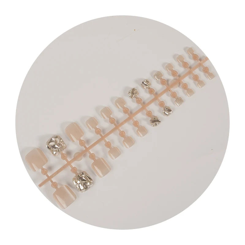 Press-On Nail Set Rhinestone Peel-And-Stick Lightweight