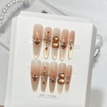 Press-On Nail Set Rhinestone Stiletto Includes Adhesive