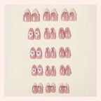 Press-On Nail Set Romantic Floral Long-Lasting Wear