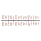 Press-On Nail Set Romantic Floral Ombre Easy Application