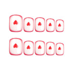 Press-On Nail Set Romantic Heart Motifs Reusable