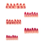 Press-On Nail Set Rose Art Light Blue Multi-Size