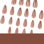 Press-On Nail Set Rose Design Gloss Finish Easy Application