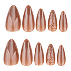 Press-On Nail Set Rose Design Gloss Finish Easy Application