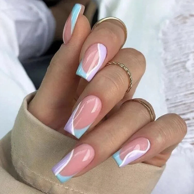 Press-On Nail Set Salon-Quality Adhesive Tabs
