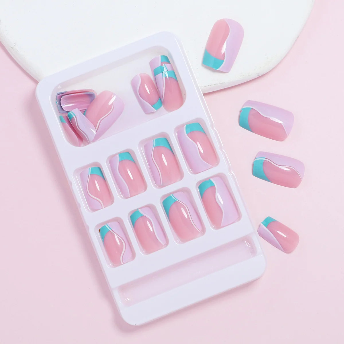 Press-On Nail Set Salon-Quality Adhesive Tabs